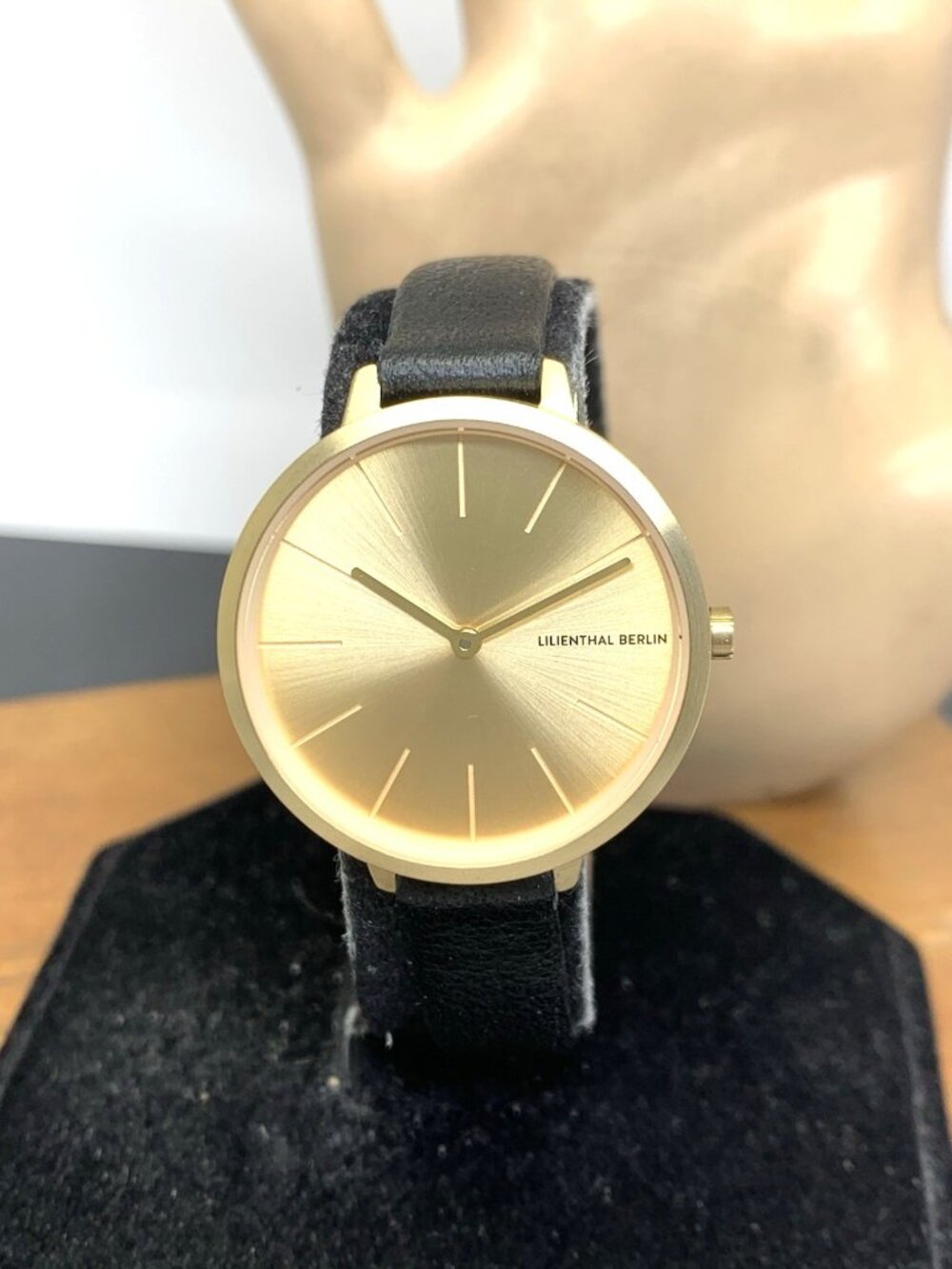 Lilienthal Berlin Women's Watch Rosalux Quartz Gold Dial Leather Strap 30mm